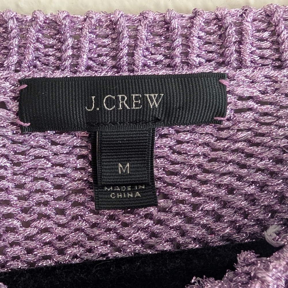 J.Crew Metallic Lavender Sweater - Picture 2 of 4